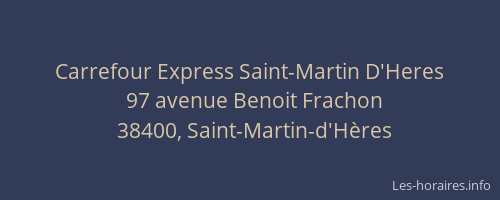 Carrefour Express Saint-Martin D'Heres