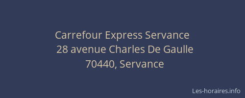 Carrefour Express Servance