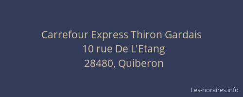 Carrefour Express Thiron Gardais
