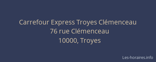 Carrefour Express Troyes Clémenceau