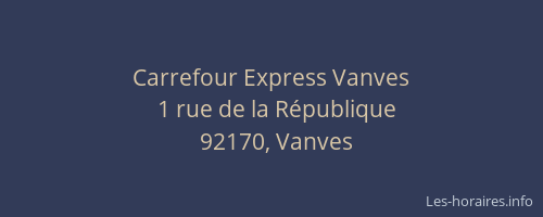 Carrefour Express Vanves