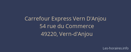 Carrefour Express Vern D'Anjou