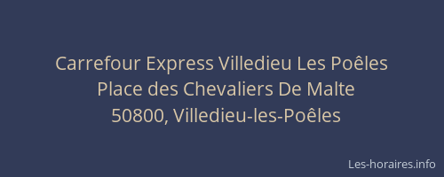 Carrefour Express Villedieu Les Poêles