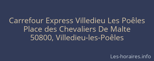 Carrefour Express Villedieu Les Poêles