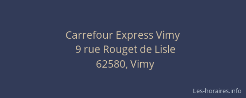 Carrefour Express Vimy