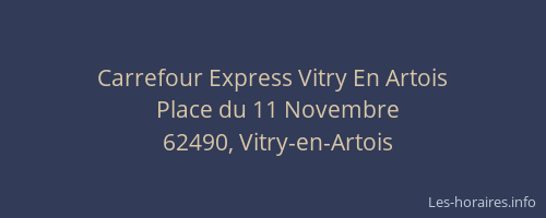Carrefour Express Vitry En Artois