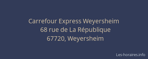 Carrefour Express Weyersheim