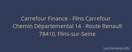 Carrefour Finance - Flins Carrefour