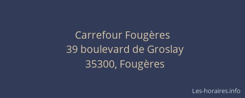Carrefour Fougères