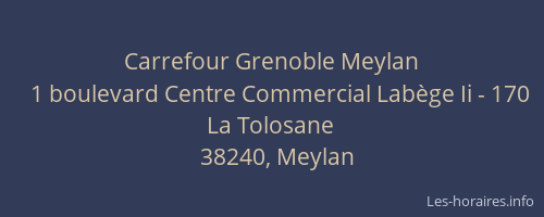 Carrefour Grenoble Meylan