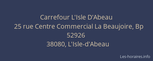 Carrefour L'Isle D'Abeau
