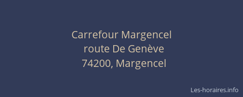Carrefour Margencel