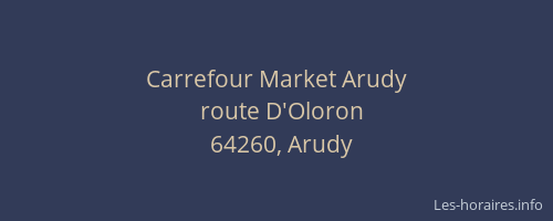 Carrefour Market Arudy