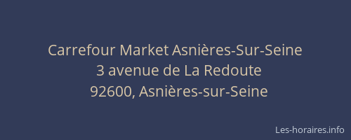 Carrefour Market Asnières-Sur-Seine