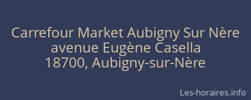 Carrefour Market Aubigny Sur Nère