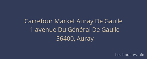 Carrefour Market Auray De Gaulle