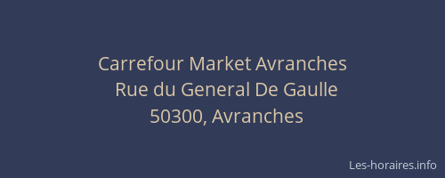 Carrefour Market Avranches