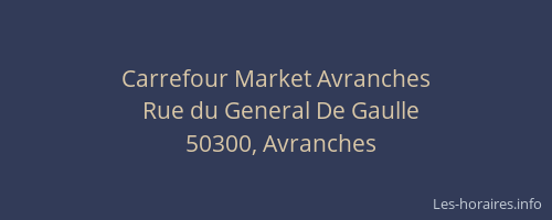 Carrefour Market Avranches