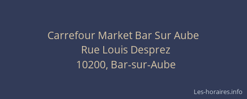 Carrefour Market Bar Sur Aube