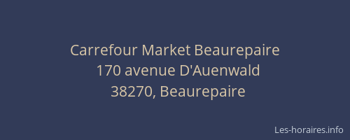 Carrefour Market Beaurepaire