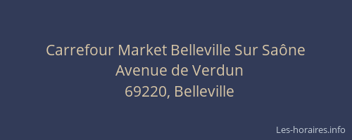 Carrefour Market Belleville Sur Saône