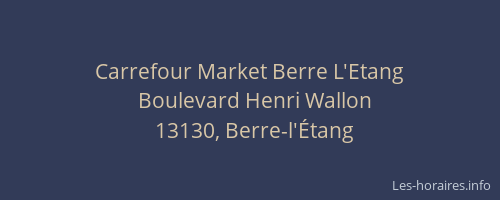 Carrefour Market Berre L'Etang