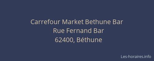Carrefour Market Bethune Bar