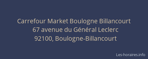 Carrefour Market Boulogne Billancourt