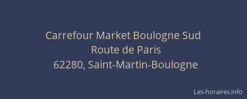 Carrefour Market Boulogne Sud