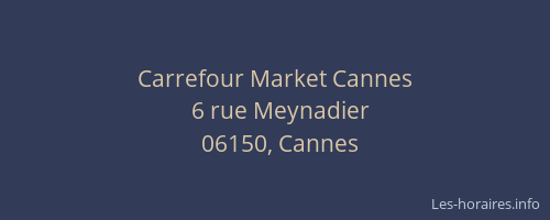 Carrefour Market Cannes