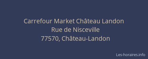 Carrefour Market Château Landon