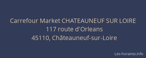 Carrefour Market CHATEAUNEUF SUR LOIRE