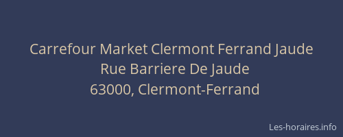 Carrefour Market Clermont Ferrand Jaude