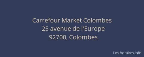 Carrefour Market Colombes