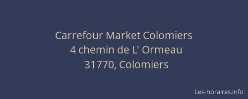 Carrefour Market Colomiers