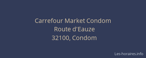Carrefour Market Condom