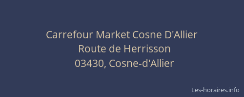 Carrefour Market Cosne D'Allier