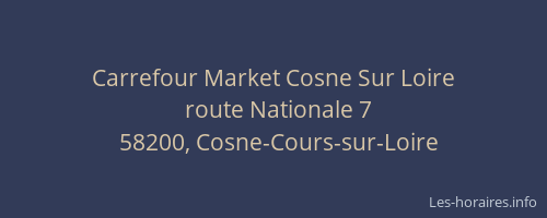 Carrefour Market Cosne Sur Loire
