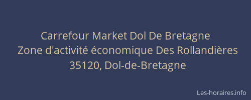 Carrefour Market Dol De Bretagne