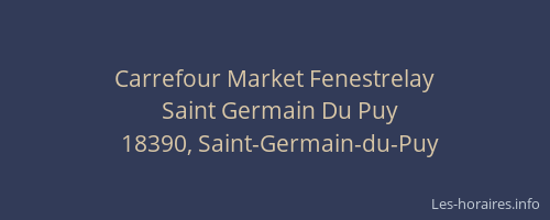 Carrefour Market Fenestrelay