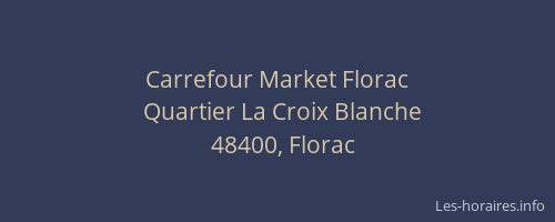 Carrefour Market Florac