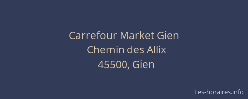 Carrefour Market Gien