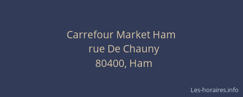 Carrefour Market Ham