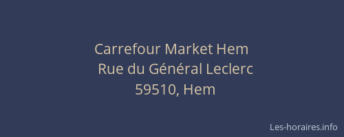 Carrefour Market Hem