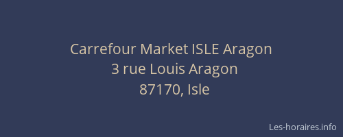 Carrefour Market ISLE Aragon