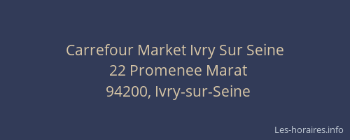 Carrefour Market Ivry Sur Seine