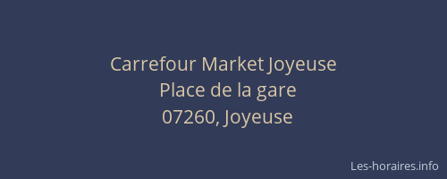 Carrefour Market Joyeuse