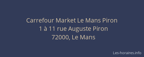 Carrefour Market Le Mans Piron
