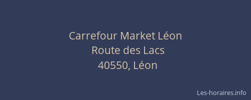 Carrefour Market L&eacute;on