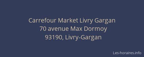 Carrefour Market Livry Gargan